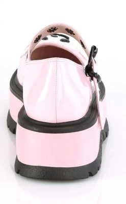 Demonia Sale SLACKER-27 Pink Holo Skull Mary Janes (Au Stock)