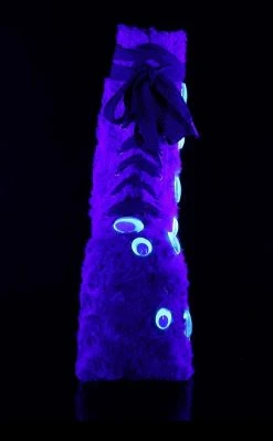 Demonia Shoes SLAY-206 Neon Green UV Platform Boots