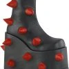 Demonia Shoes SLAY-77 Black-Red Spike Platform Boots 1 Demonia Shoes SLAY-77 Black-Red Spike Platform Boots