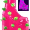 Demonia Shoes SLAY-77 UV Neon Pink-Neon Green Platform Boots 1 Demonia Shoes SLAY-77 UV Neon Pink-Neon Green Platform Boots