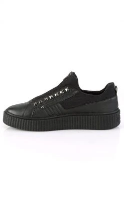 Demonia SNEEKER-125 Black Canvas Creeper Sneakers (AU Stock) Shoes