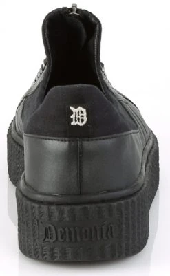 Demonia SNEEKER-125 Black Canvas Creeper Sneakers (AU Stock) Shoes