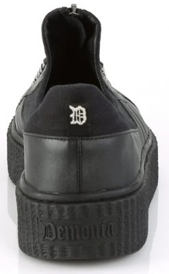 Demonia SNEEKER-125 Black Canvas Creeper Sneakers