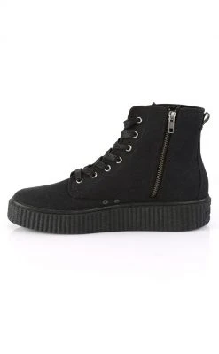 Demonia SNEEKER-201 Black High Top Creeper Sneakers