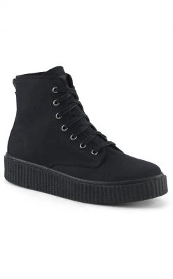 Demonia SNEEKER-201 Black High Top Creeper Sneakers