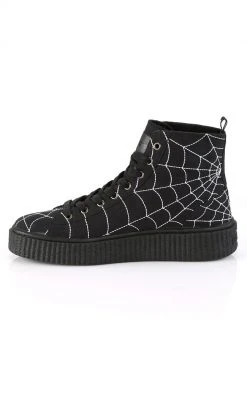 Demonia SNEEKER-250 Black High Top Creeper Sneakers Shoes