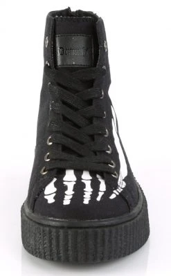 Demonia SNEEKER-252 Black High Top Creeper Sneakers