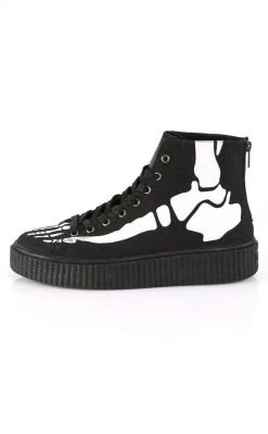 Demonia SNEEKER-252 Black High Top Creeper Sneakers