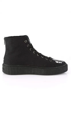 Demonia SNEEKER-252 Black High Top Creeper Sneakers