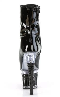 Pleaser Pole Shoes SPECTATOR-1012 Black Patent Ankle Boots
