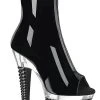 Pleaser Pole Shoes SPECTATOR-1012 Black Patent Ankle Boots