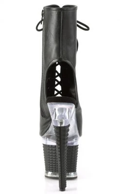 Pleaser SPECTATOR-1016 Black Matte Ankle Boots