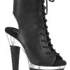 Pleaser SPECTATOR-1016 Black Matte Ankle Boots