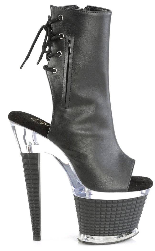 Pleaser Pole Shoes SPECTATOR-1018 Black Matte Ankle Boots 7 Pleaser Pole Shoes SPECTATOR-1018 Black Matte Ankle Boots