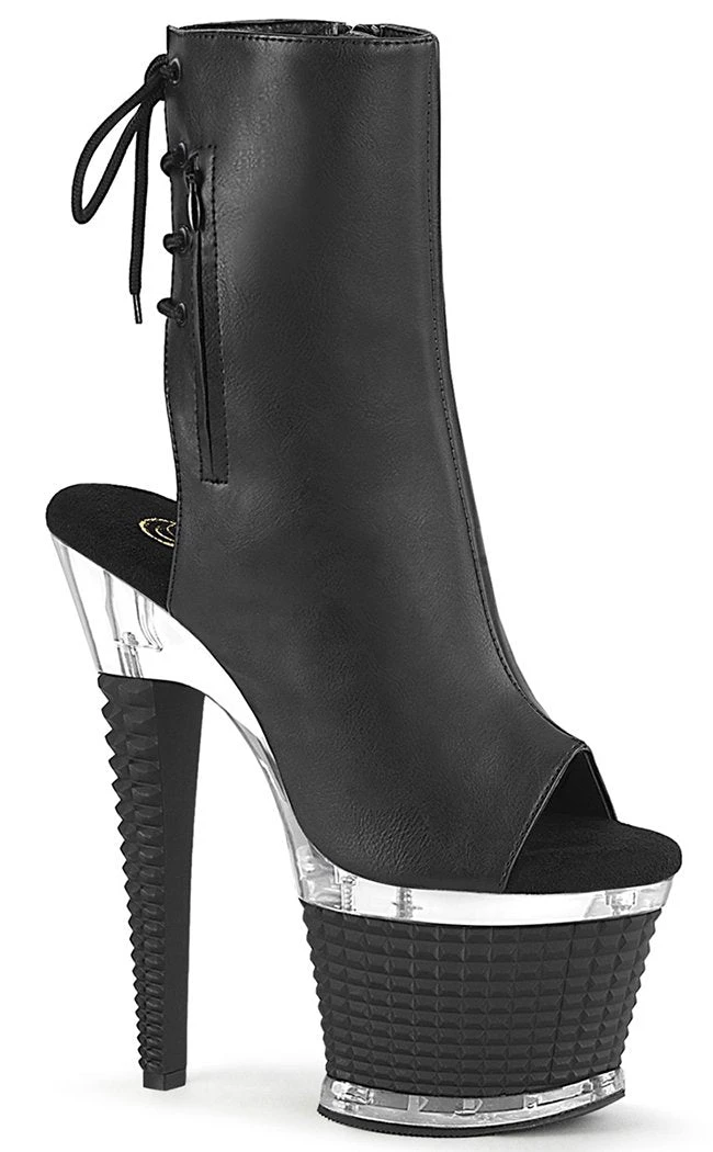 Pleaser Pole Shoes SPECTATOR-1018 Black Matte Ankle Boots 3 Pleaser Pole Shoes SPECTATOR-1018 Black Matte Ankle Boots