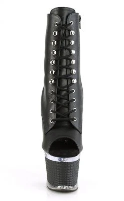 Pleaser SPECTATOR-1021 Black Matte Ankle Boots