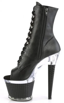 Pleaser SPECTATOR-1021 Black Matte Ankle Boots