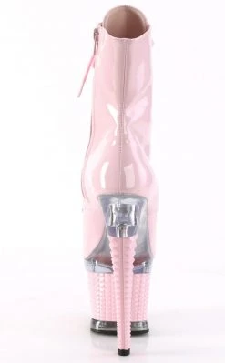 Pleaser SPECTATOR-1021 Pink Patent Ankle Boots