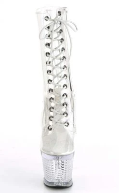 Pleaser SPECTATOR-1040C Clear/Clear Ankle Boots