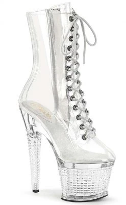 Pleaser SPECTATOR-1040C Clear/Clear Ankle Boots