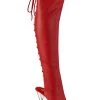 Pleaser Pole Shoes SPECTATOR-3019 Red/Silver Chrome Thigh High Boots 1 Pleaser Pole Shoes SPECTATOR-3019 Red/Silver Chrome Thigh High Boots