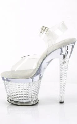 Pleaser Pole Shoes SPECTATOR-708 Clear Heels