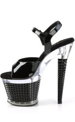 Pleaser SPECTATOR-709 Black Matte Patent Heels Pole Shoes
