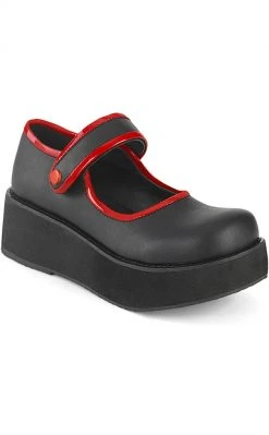 Demonia SPRITE-01 Black Matte Platform Mary Janes