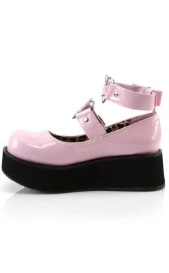 Demonia SPRITE-02 Baby Pink Patent Platform Mary Janes