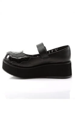 Demonia SPRITE-05 Black Vegan Leather Platform Mary Janes Shoes