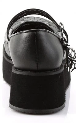 Demonia SPRITE-05 Black Vegan Leather Platform Mary Janes Shoes