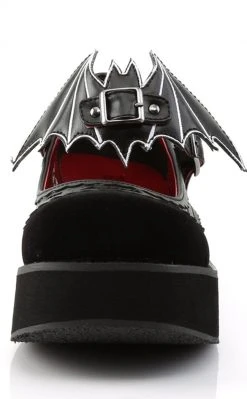 Demonia SPRITE-09 Black Vegan Leather Platform Mary Janes
