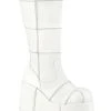 Demonia STACK-301 White Matte Platform Boots Shoes 1 Demonia STACK-301 White Matte Platform Boots Shoes