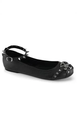 Demonia Shoes STAR-23 Black Gothic Ballet Flats