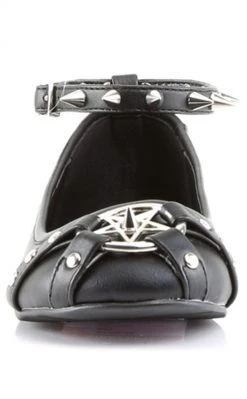 Demonia Shoes STAR-23 Black Gothic Ballet Flats