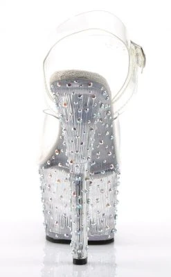 Pleaser STARDANCE-708 Clr/Clr-Slv Multi RS Heels Pole Shoes