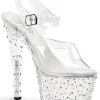 Pleaser STARDANCE-708 Clr/Clr-Slv Multi RS Heels Pole Shoes