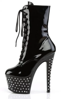 Pleaser Pole Shoes STARDUST-1020-7 Black Ankle Boots