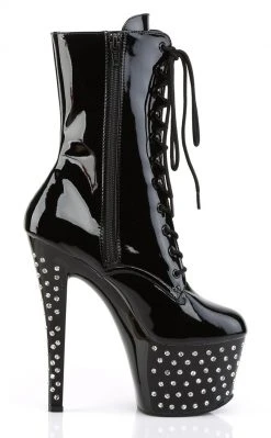 Pleaser Pole Shoes STARDUST-1020-7 Black Ankle Boots