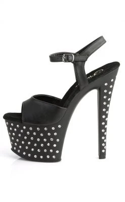 Pleaser STARDUST-709 Black / Black Matte Heels