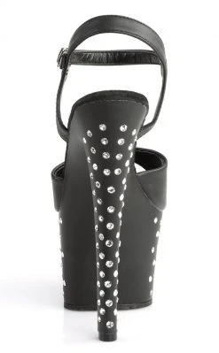Pleaser STARDUST-709 Black / Black Matte Heels