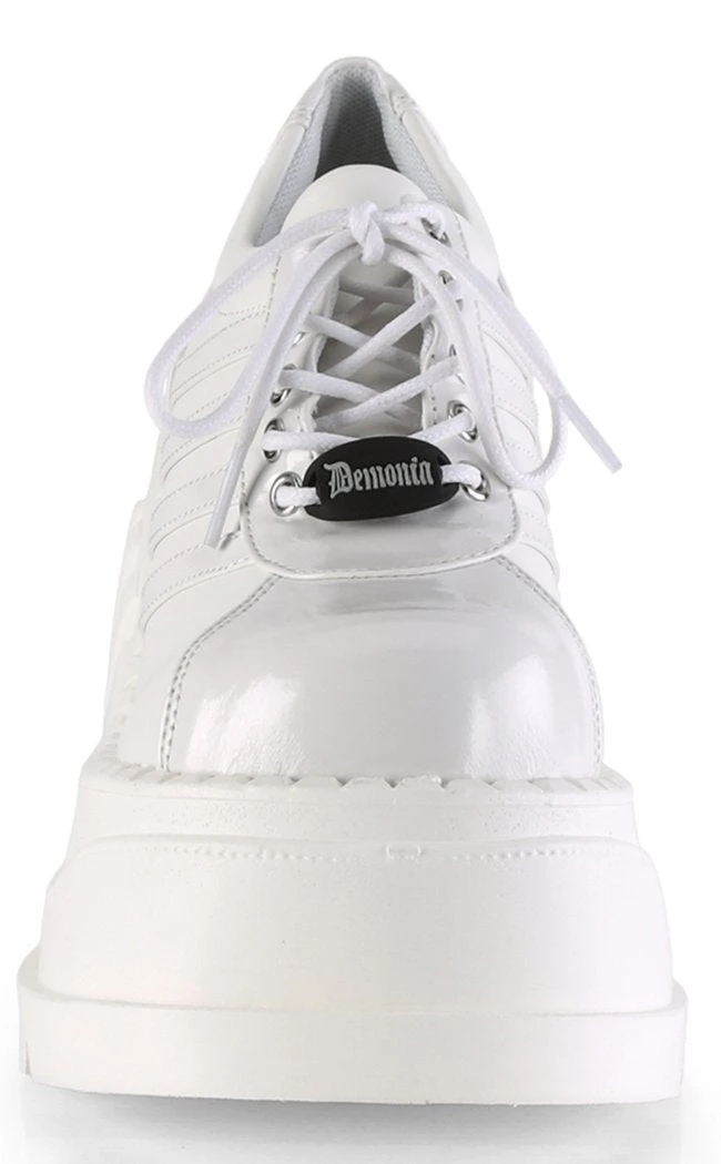 Demonia STOMP-08 White Vegan Leather Platform Sneakers 4 Demonia STOMP-08 White Vegan Leather Platform Sneakers