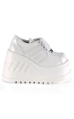 Demonia STOMP-08 White Vegan Leather Platform Sneakers 10 Demonia STOMP-08 White Vegan Leather Platform Sneakers