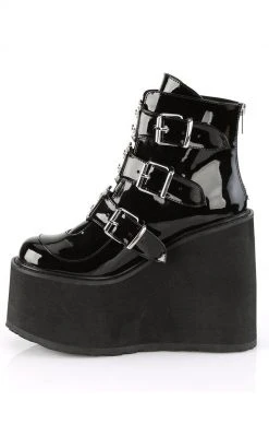 Demonia SWING-105 Black Patent Platform Ankle Boots 9 Demonia SWING-105 Black Patent Platform Ankle Boots