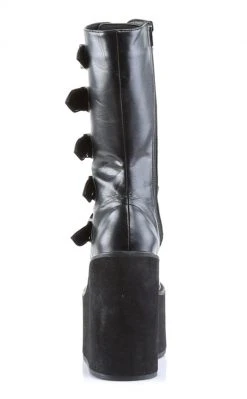 Demonia Shoes SWING-220 Black Vegan Leather Platform Knee High Boots 10 Demonia Shoes SWING-220 Black Vegan Leather Platform Knee High Boots
