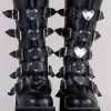 Demonia Shoes SWING-230 Black Vegan Leather Platform Mid-Calf Boots