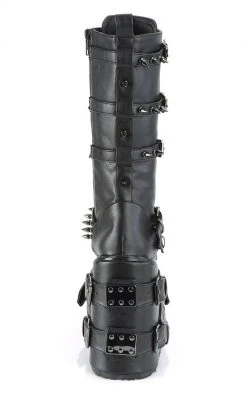 Demonia SWING-327 Black Vegan Leather Platform Knee High Boots
