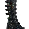 Demonia Shoes SWING-815 Black Holo Trinity Platform Knee High Boots
