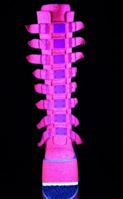 Demonia Shoes SWING-815 Pink Glitter Trinity Platform Knee High Boots (Au Stock)