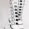 Demonia SWING-815 White Trinity Platform Knee High Boots Shoes